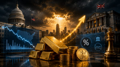 Gold outlook as US GDP slows and Bank of England holds interest rates at 3.75 percent