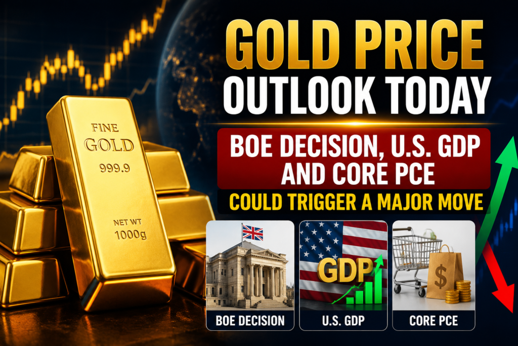Gold price outlook as Bank of England decision US GDP and Core PCE inflation drive market volatility