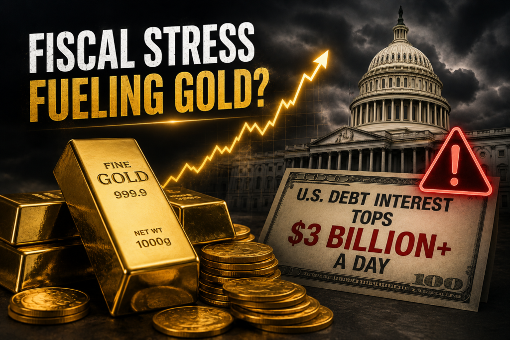 Gold price outlook as US debt interest reaches about 3 billion dollars per day