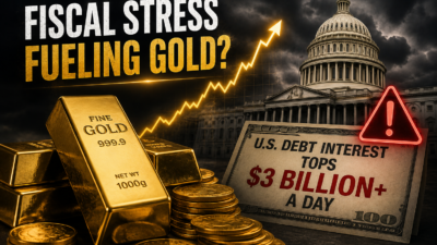 Gold price outlook as US debt interest reaches about 3 billion dollars per day