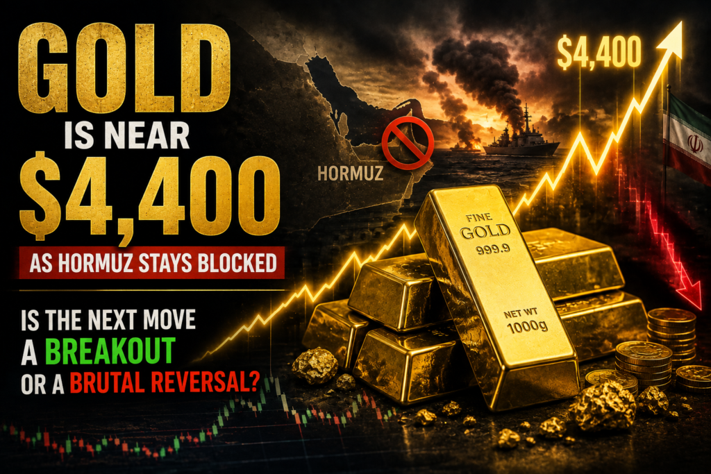 Gold price near $4,400 as Strait of Hormuz tensions increase safe haven demand